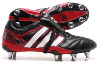 adiPure Flanker Wide Fit Soft Ground Rugby Boots Black/Red/White