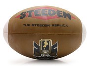 Steeden NRL Ltd Edition Heritage Rugby Ball Tan Brown/White