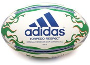 Adidas H-Cup 2010/11 Official Match Rugby Ball White/Green 